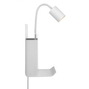 Aplica de perete, mufa USB, design modern ROOMI alb 2112551001 NL 94223 universul-luminii.ro
