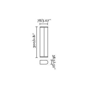 Aplica de perete / oglinda baie IP44 TIDE 300, chrome 160863 universul-luminii.ro