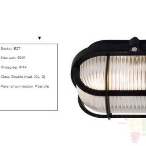Aplica de perete, Plafonier exterior IP44 Skotlampe negru 17051003NL - Img 2