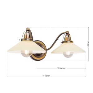 Aplica de perete realizata manual design rustic ARTDESIGN, patina/ champagne 163603 universul-luminii.ro