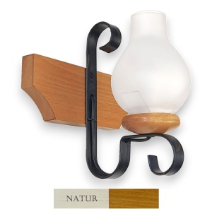 Aplica de perete rustica fabricata manual din lemn Queen WOOD-QU-AP1 177853 universul-luminii.ro