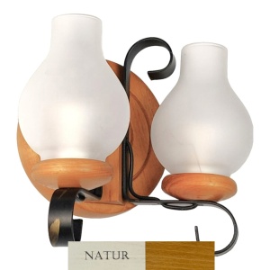 Aplica de perete rustica fabricata manual din lemn Roata WOOD-RO-AP2 177993 universul-luminii.ro