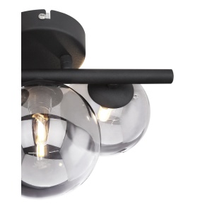 Aplica de perete sau tavan design modern RIHA fumurie 56133-3W GL 192543 universul-luminii.ro