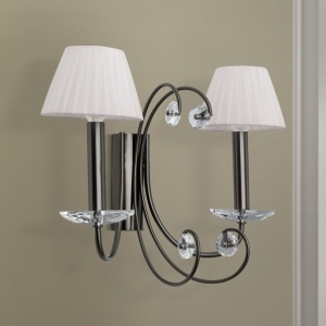 Aplica de perete stil clasic cu cristal K9 ARIANE2L nickel inchis 234883 universul-luminii.ro