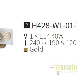 Aplica de perete stil clasic Farn MYH428-WL-01-WG 183463 universul-luminii.ro