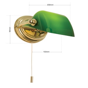 Aplica de perete stil clasic HARVARD alama/verde 235593 universul-luminii.ro