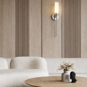 Aplica de perete stil elegant PRESTON nickel/sticla opal - Img 5