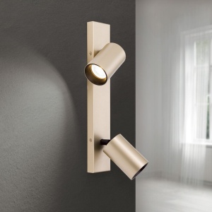 Aplica de perete/tavan cu Spoturi stil minimalist modern SEAN 2L auriu 157053 universul-luminii.ro