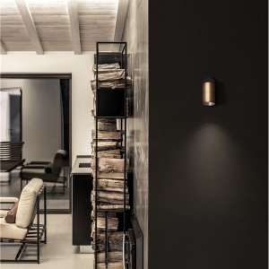 Aplica de perete / tavan design modern Inus negru, auriu satin - Img 2