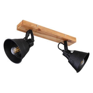 Aplica de perete / tavan stil industrial cu 2 spoturi GÜNTHER 96473 universul-luminii.ro