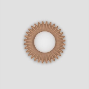 Aplica decorativa ceramica caramel, sticla alb, PETEL 245023 universul-luminii.ro