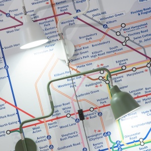 Aplica design modern cu brat articulat London verde LONDON/W/OG 174543 universul-luminii.ro
