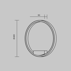 Aplica design modern LED Rim 40cm negru 595063 universul-luminii.ro