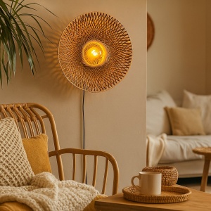 Aplica din bambus Bali M natur, 60cm BALI/W/6015/BN 194233 universul-luminii.ro