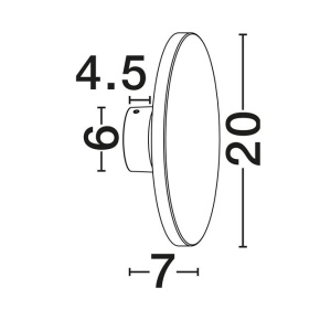 Aplica din ciment iluminat exterior LED IP65 CERLER gri - Img 5