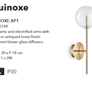 Aplica din metal design clasic EQUINOXE AP1 OTTONE 200149 62263 universul-luminii.ro