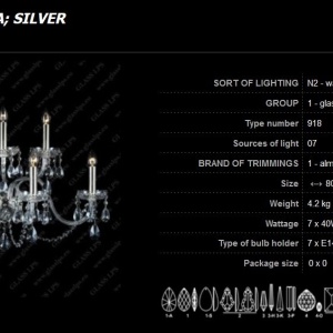 Aplica eleganta cu 7 brate cristal Bohemia N21 918/07/1-A 82723 universul-luminii.ro