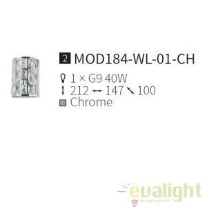 Aplica eleganta, design deosebit Gelid MYMOD184-WL-01-CH 59273 universul-luminii.ro