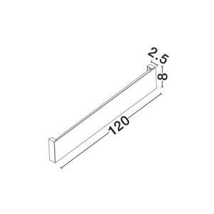 Aplica exterior neagra liniara 120cm IP65 LED METRIC - Img 5