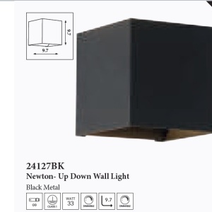 Aplica iluminat ambiental metal negru Newton Square 632743 universul-luminii.ro