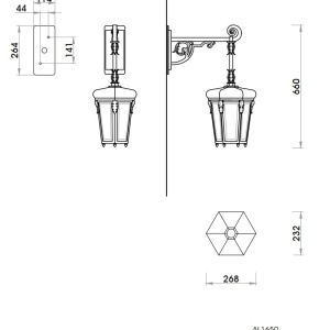 Aplica iluminat exterior din fier forjat WL 3607 118673 universul-luminii.ro