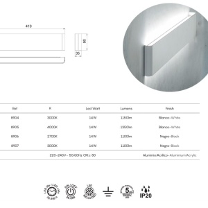 Aplica LED ambientala 14W 3000K Negro EGEO MA-8907 171763 universul-luminii.ro
