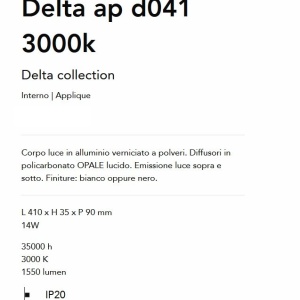 Aplica LED ambientala Delta ap d041 3000k alba 165463 universul-luminii.ro