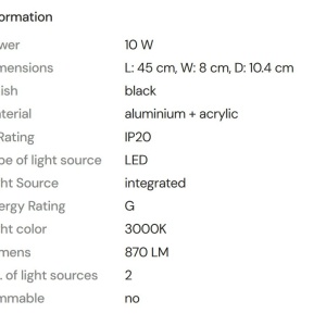 Aplica LED ambientala stil minimalist Merano II negru 239243 universul-luminii.ro