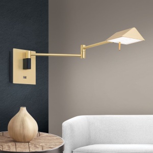 Aplica LED cu brat ajustabil BOSTON alama 156123 universul-luminii.ro