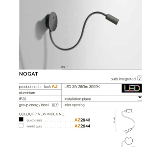Aplica LED cu brat directionabil NOGAT alba 42863 universul-luminii.ro