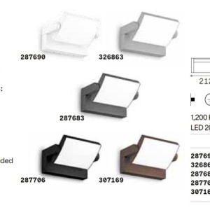 Aplica LED cu senzor de miscare pentru exterior IP54 Swipe ap gri 143553 universul-luminii.ro