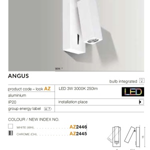 Aplica LED cu spot directionabil ANGUS crom 42783 universul-luminii.ro