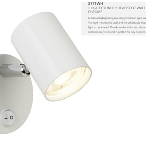 Aplica LED cu spot directionabil Rollo alba 3171WH SRT 74743 universul-luminii.ro