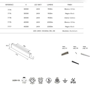 Aplica LED de perete ambientala HANOK 14W 3000K arena 221103 universul-luminii.ro
