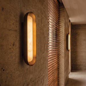 Aplica LED de perete decorativa SOL Alabaster