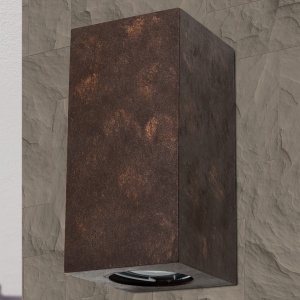 Aplica LED de perete design ambiental Cube 2 antique rustic - Img 4
