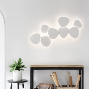 Aplica LED de perete design modern Cronus gips alb NVL-9084071 - Img 2