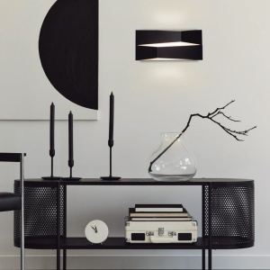 Aplica LED de perete design modern FUJI 10W neagra - Img 2