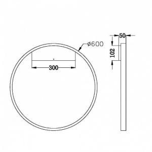 Aplica LED de perete design modern Rim alama 60cm, 3000K 179543 universul-luminii.ro