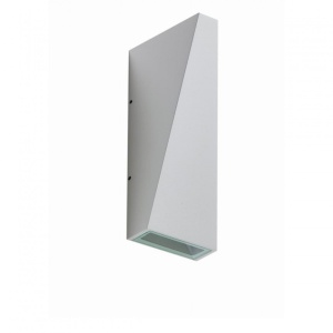 Aplica LED de perete exterior cu iluminat ambiental IP54 ZITA XL alba