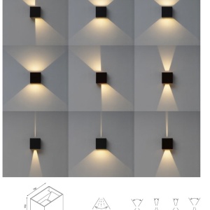 Aplica LED de perete iluminat exterior ambiental IP65 DAVOS XL negru 136283 universul-luminii.ro
