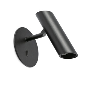 Aplica LED de perete moderna LEO neagra