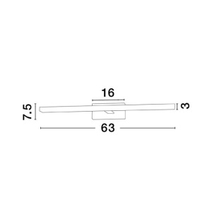 Aplica LED de perete pentru baie design modern FLAT IP44 alb 115573 universul-luminii.ro