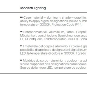 Aplica LED de perete pentru exterior cu numar casa IP44 Row 228243 universul-luminii.ro