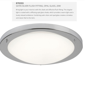 Aplica LED de perete / tavan pentru baie IP44 Flush 42cm 8703SS SRT 74603 universul-luminii.ro