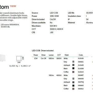 Aplica LED exterior ambientala IP54 ATOM AP D10 BIANCO 4000K - Img 3