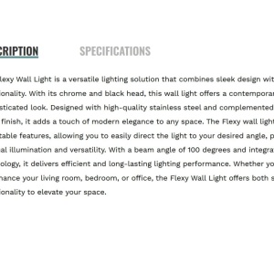Aplica LED flexibila stil minimalist Flexy negru/crom - Img 5