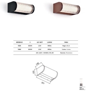 Aplica LED iluminat exterior IP65 GANT corten - Img 2