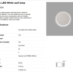 Aplica LED lumina ambientala LUNA 63225 189743 universul-luminii.ro