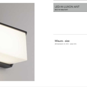 Aplica LED luminat exterior design modern IP54 LED-W-LUXON ANT FE 196523 universul-luminii.ro